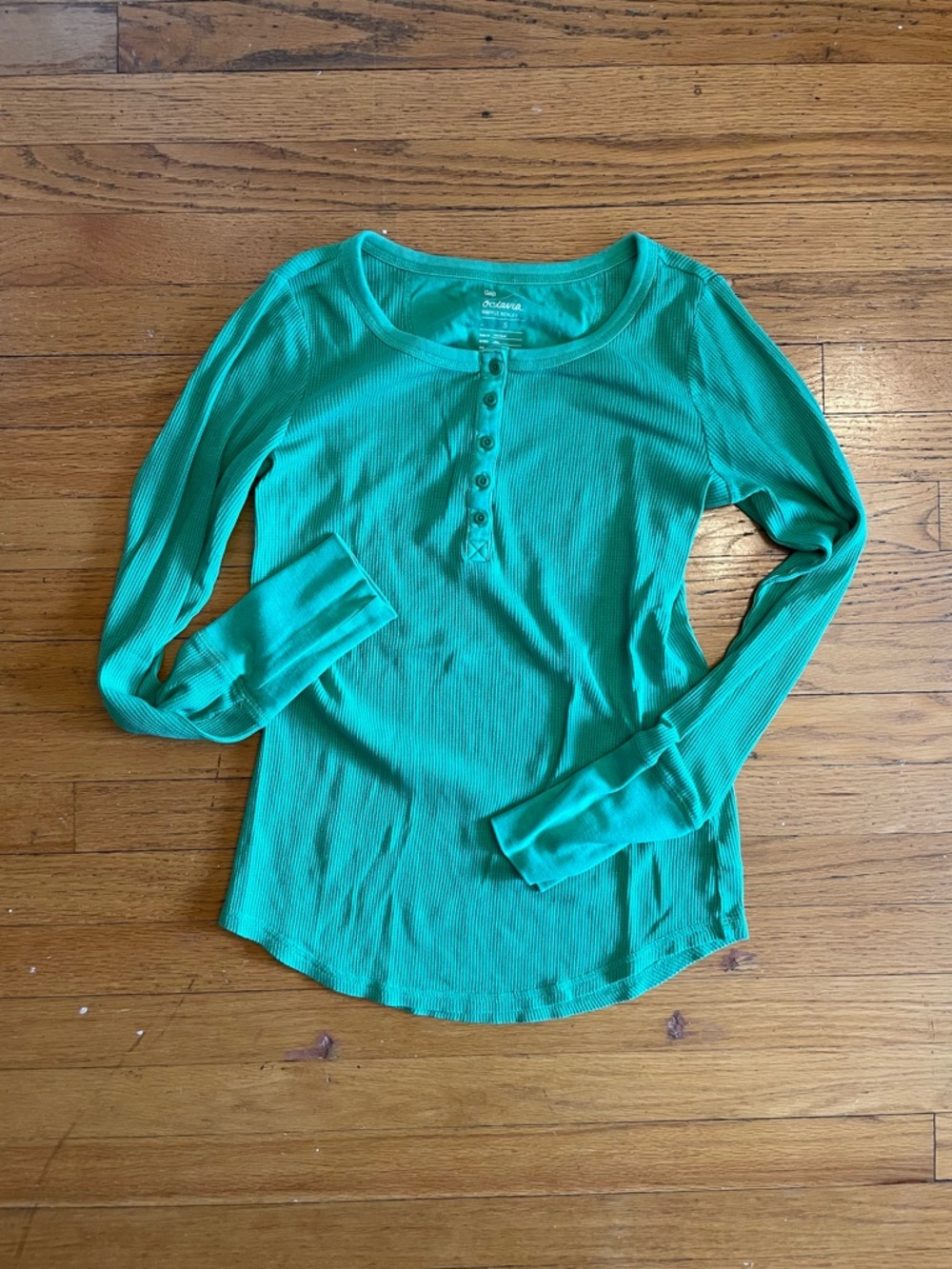 Vintage Y2K Gap Henley Waffle T-Shirt Women’s Small
